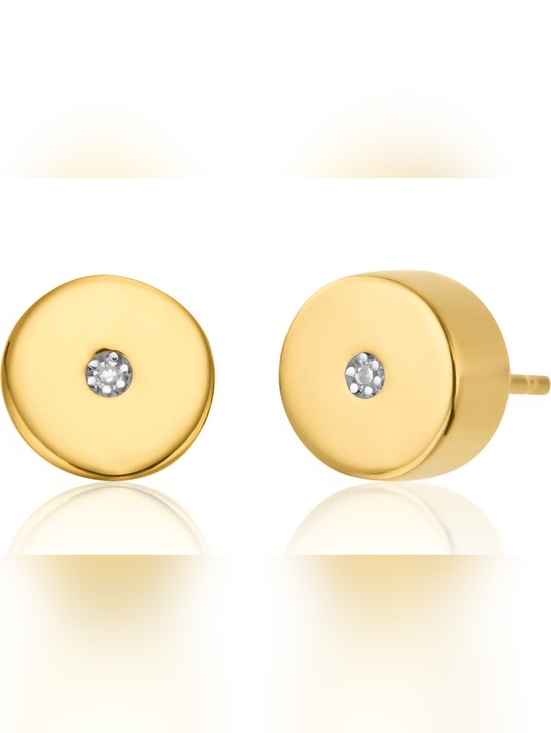 MONICA VINADER Jewelry - Monica Vinader - Gold Linear Solo Stud Diamond Earrings